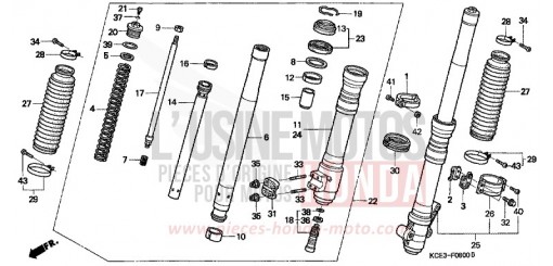 GABEL, VORNE XR250RV de 1997